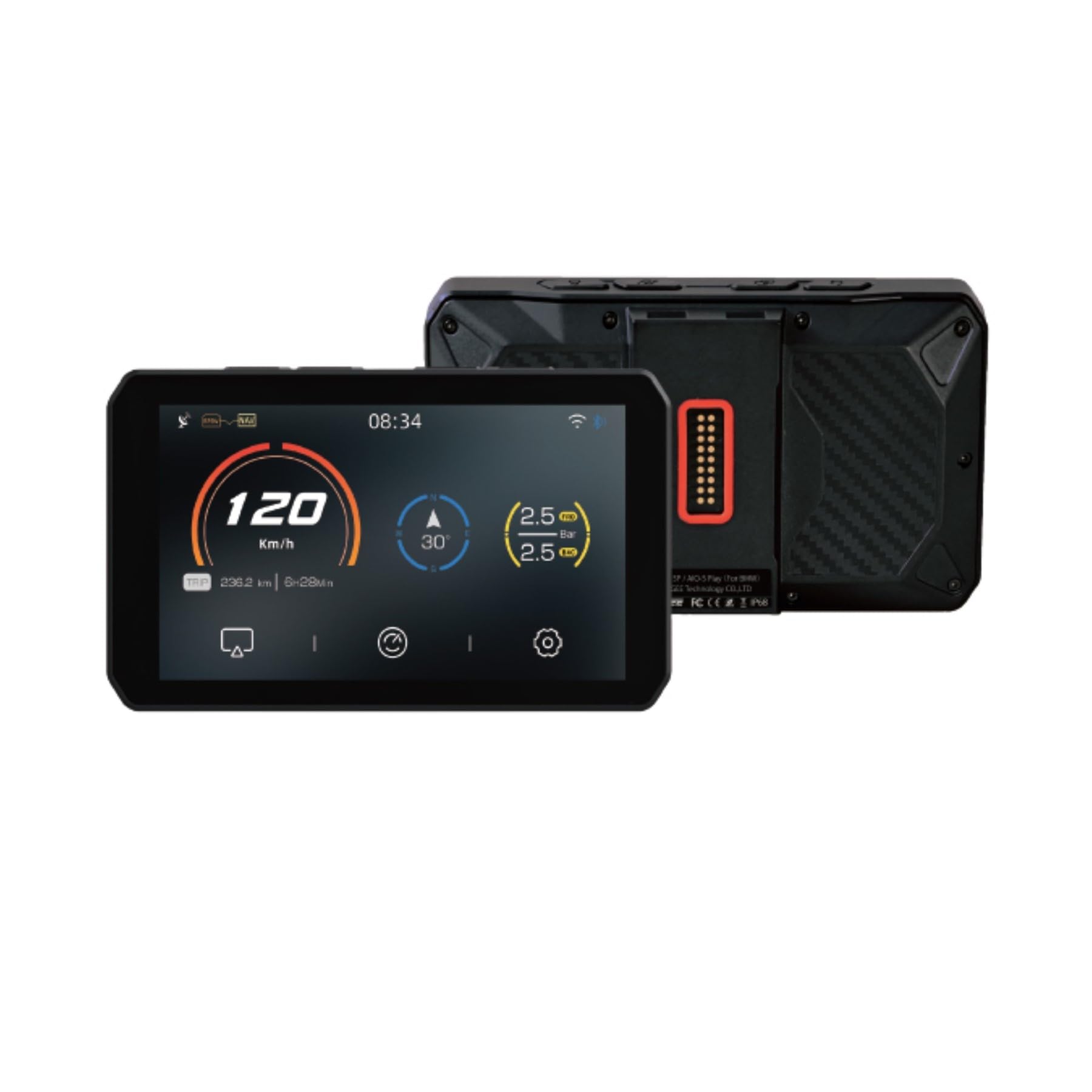 

TANAX Motorcycle Smart Ride Monitor Play for Easy AIO-5 BMW, Dashcam-less, Installation, SRS-015P