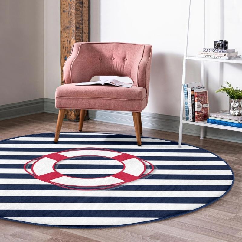 

Цифровой печатный современный бордовый открытый моющийся нескользящий круглый ковер с красочными геометрическими рисунками на белом фоне