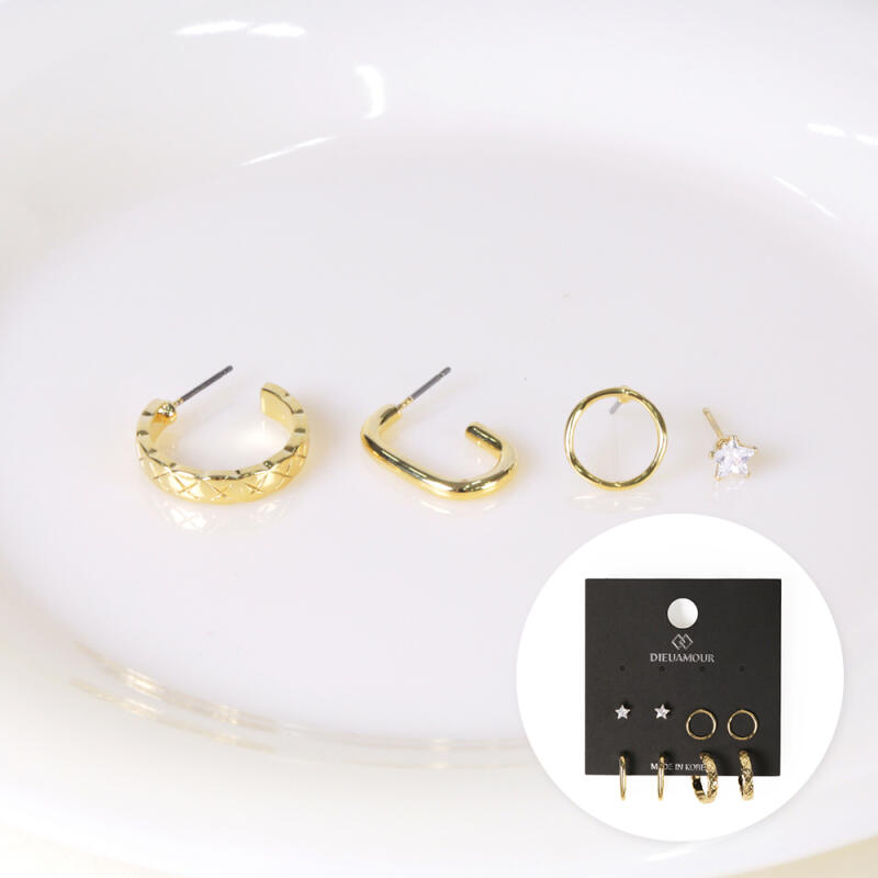 

Starling 8SET hypoallergenic earrings yellow gold