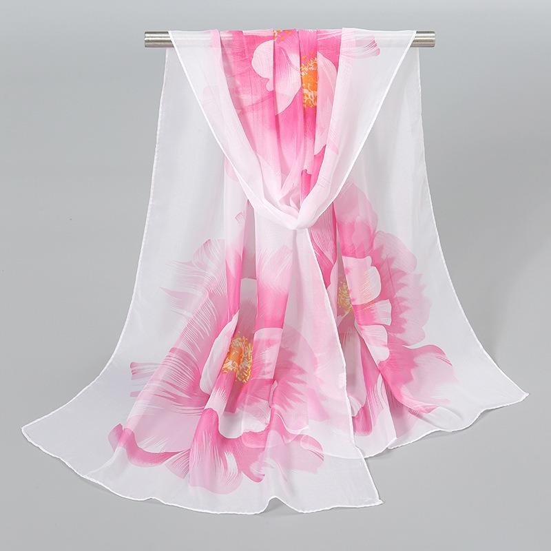 Indian style new chiffon breathable thin small silk scarf popular women spring and autumn scarf sunscreen yarn