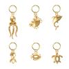 HICOHAND Women's Bikini Accessory Pendant, Gold Stainless Steel Swimsuit Accessory 6-Piece Keychain for Women's Swimsuits, Waterproof and