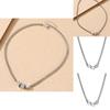 Unique Modern Geometric Silver Alloy Necklace For Women Fashionable Versatile Jewelry
