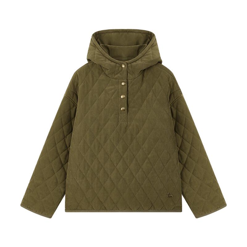 ELLE KIDS Girls' Vintage Quilted Hooded Padded Jacket