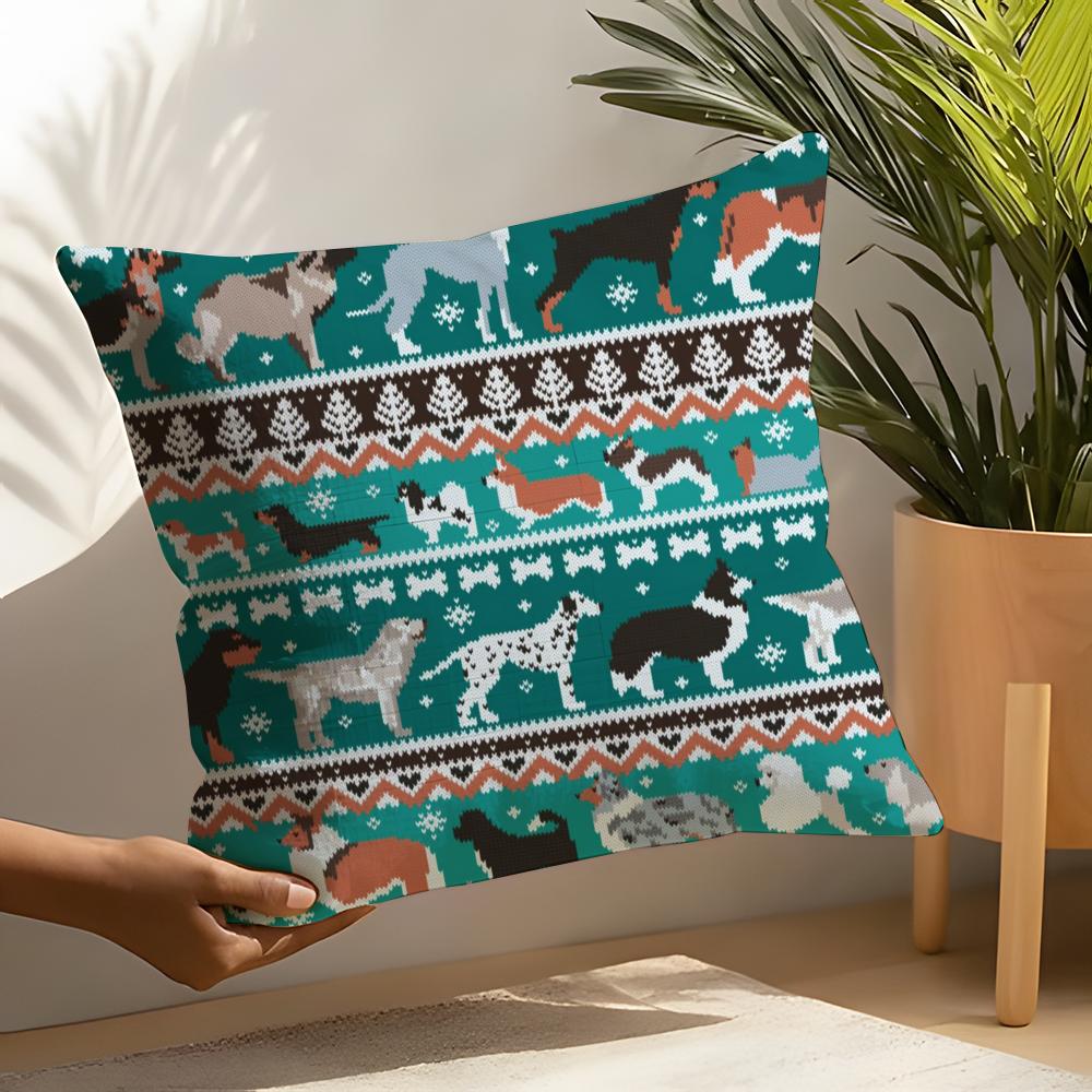 Fashion Fair isle Pillow Case Home Living Room Decoration Linen Pillow Cases Cushion Cover
