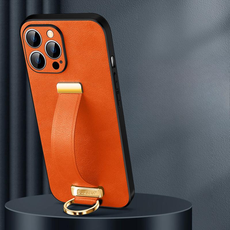 Suitable for IPhone 13, Phone Case, Wristband, Ring Stand, 14promax, Full Lens Cover, IPhone12, Shockproof and High-end