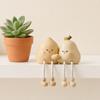 Pear Shape Ornament, Cute with Long-Leg Design Figurine, Resin Healing Table Decoration, for Home Bedroom Entrance