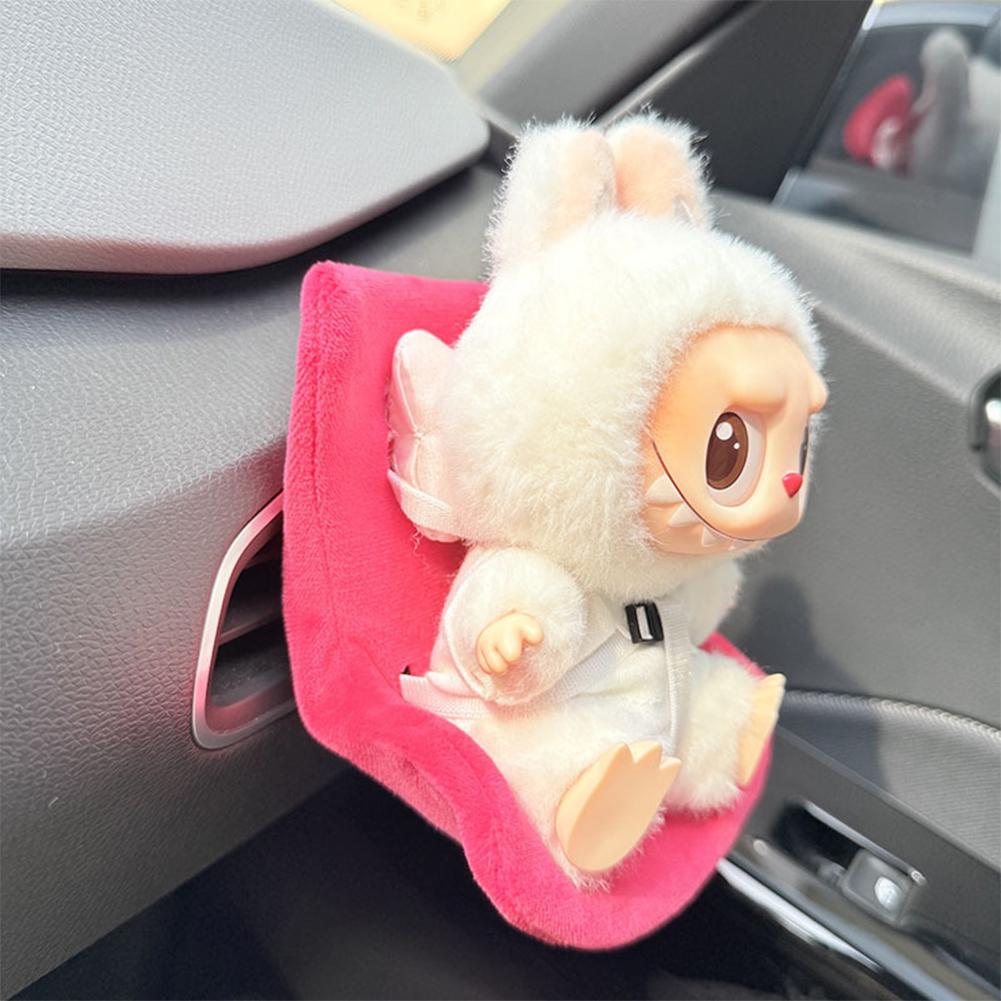 Miniatur-Auto-Aroma-Sicherheitssitz für 17 cm Labubu-Puppen Niedliche DIY-Puppenkleidung Mode-Accessoires Reizendes Outfit Geschenke für Mädchen Freunde