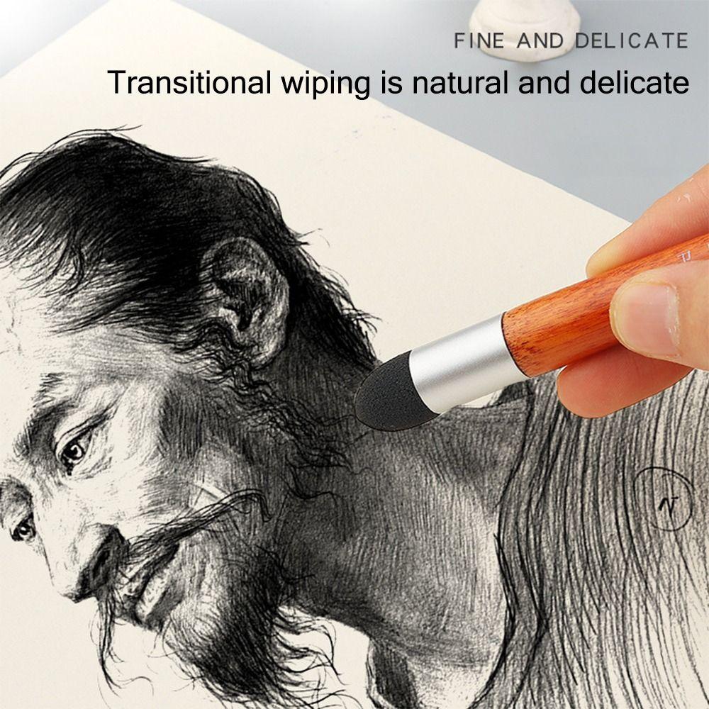 3PCS/Set Surface Detail Processing Rendering Sketch Rubbing Brush Blending Sponge Pen  Students Gift