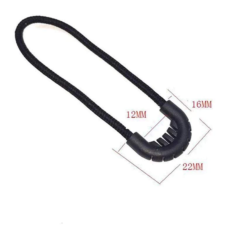 10 Stück EDC Mehrzweck-Reißverschluss Kleine Schwarze Zugschnüre Kordel für Outdoor-Reise Rucksack Diebstahlsicherung Reißverschlussenden Sicherheitsverschluss