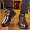 Winter Warm Cotton Shoes for Men Anti-slip Laces Thick and Warm Ankle Boots Male Fashion Casual New Designer Leather Shoes Man