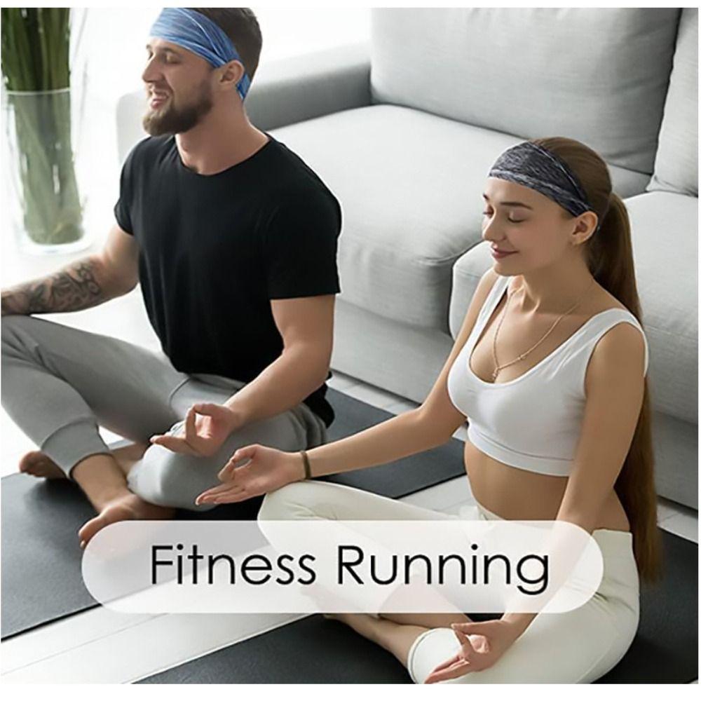 Men Women Elastic Hair Bandage Color Yoga Gym Head Band New Sports Headband