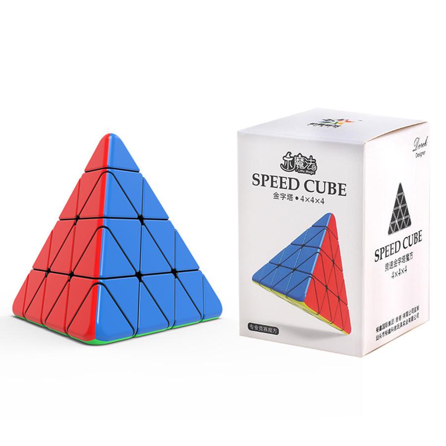Yuxin Little Magic 4x4 Pyramid Magic Speed Cube Stickerless Professional Cube Toys Little Magic Pyramid 4x4 Cubo Magico