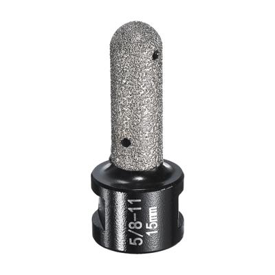 Uxcell Diamond Finger Milling Bit, 15mm, 2-Hole, 5/8"-11 Screw, for Marble Countertops, Hole Enlargement and Shaping, Black