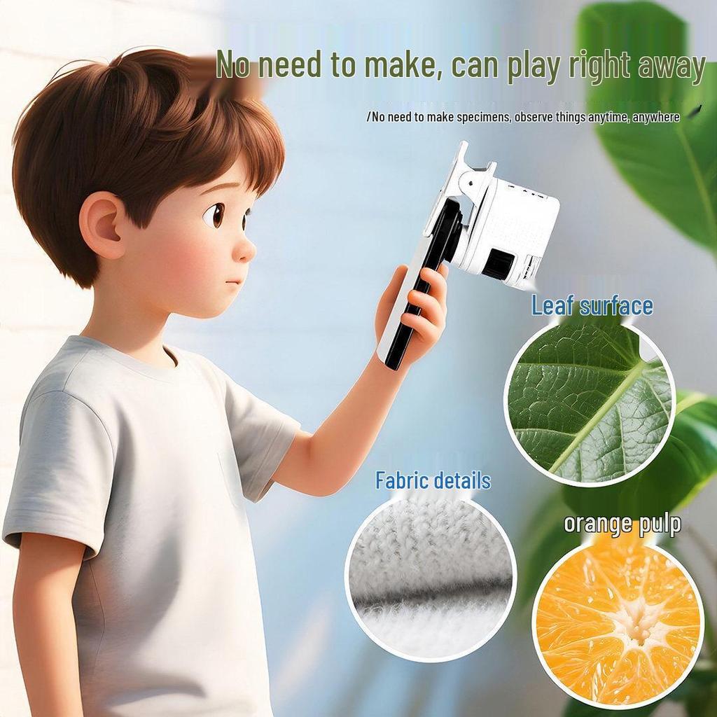 Children's Mobile Phone Microscope Set for Science Education