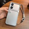 Luxury Big Window Phone Case with Lanyard for realme C55 Premium Textured Casing