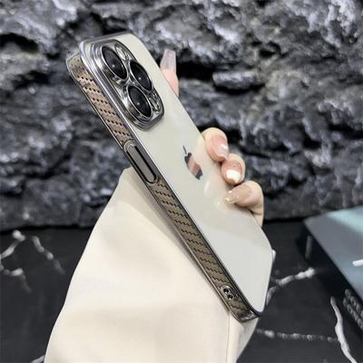 Prodáváme pevné PC pouzdro s karbonovým pájeným rámečkem pro iPhone15 14 13 12 Pro Max 11 s plným krytem na telefon s fólií na objektiv