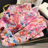 New Printed Square Scarves Women's Satin Scarf Spring and Summer Floral Bandana Small Neckties Hairbands Bags Foulard Shawl for Daily Use
