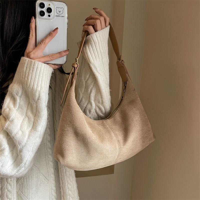Frosted Retro Bag Women's Large-capacity New Autumn and Winter Versatile Shoulder Messenger Bag Class Commuter Tote Bag