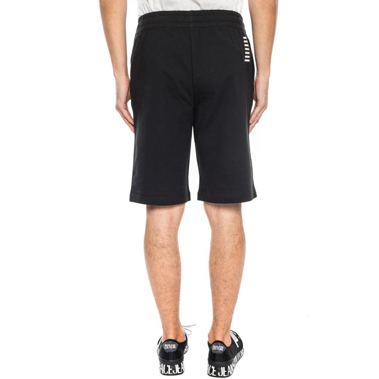 Emporio Armani Solid Color Mid Waist Loose Fit Straight Casual Shorts Men shorts Black 8NPS02PJ05Z1200