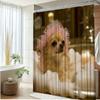 1Pc Adorable Dog Bath Curtain With Fun Bath Time Theme Polyester Fabric Bathroom Featuring 12 Hooks 70. 8X70. 8 Inches