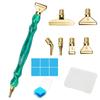 Glitter Resin Diamond Painting Pen Kit with 6 Metal Tips 6 Wax Blocks and Storage Box for 5D Diamond Art Rhinestone Crafts and DIY Projects