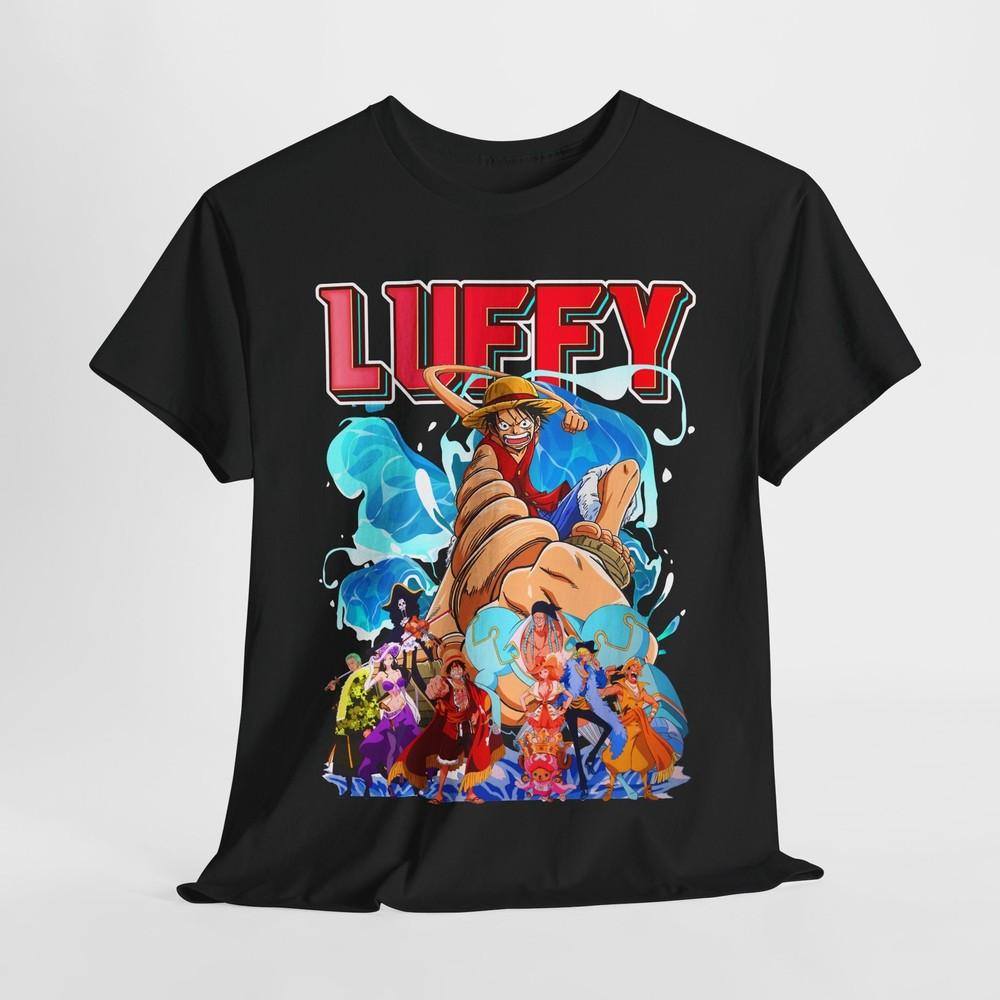 Trendsetting Men s T-Shirt: Bold Luffy 1 piece Fun Vibe Cartoon Adventure Style! Unisex T-Shirt XXL