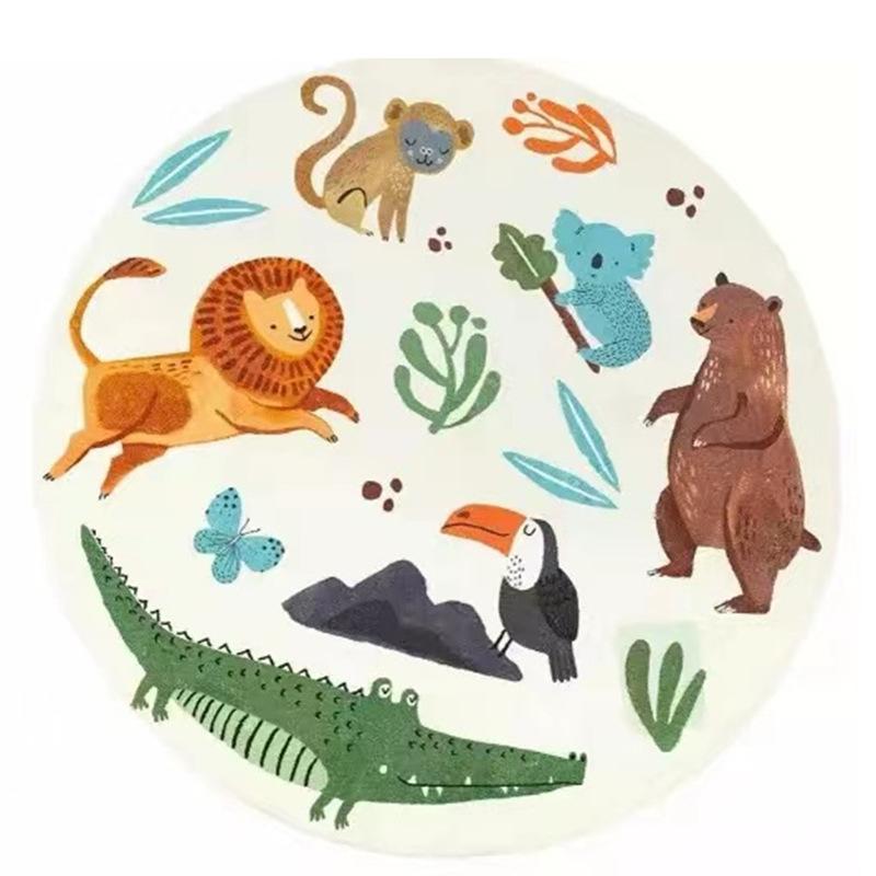 Round Soft Carpet Living Room Children's Room Carpet Cartoon Bedroom Carpet Waterproof Easy To Care Home Decoration