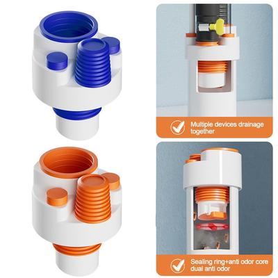Anti Odor Sink Drain Pipe Adapter Sealing Ring Multifunctional Dishwasher Water Pipe Connector Neat Universal