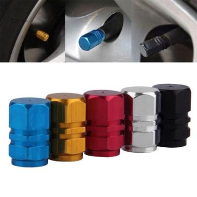 4Pcs Universal Aluminum Tire Wheel Alloy Car Hexagonal Rim Valve Stem Caps Cover