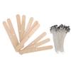 110 Pcs 15cm Candle Wicks and Candle Wick Holder Low Smoke 100 Wicks Plus 10 Centering Devices for Candle MakingWood