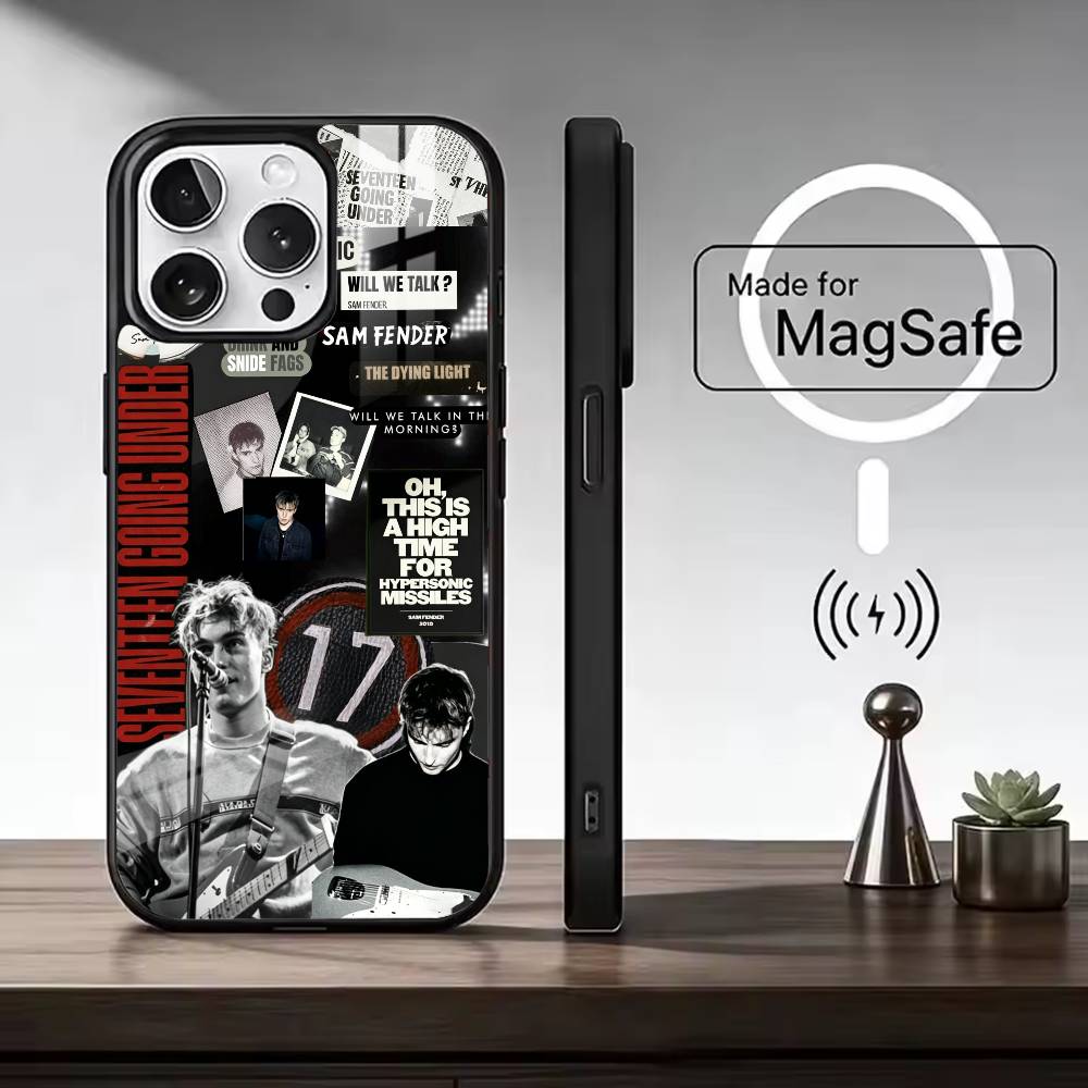 Singer S-Sam Fender For Magsafe Phone Case for iPhone 17 16 15 14 13 12 11 Series Wireless Charging