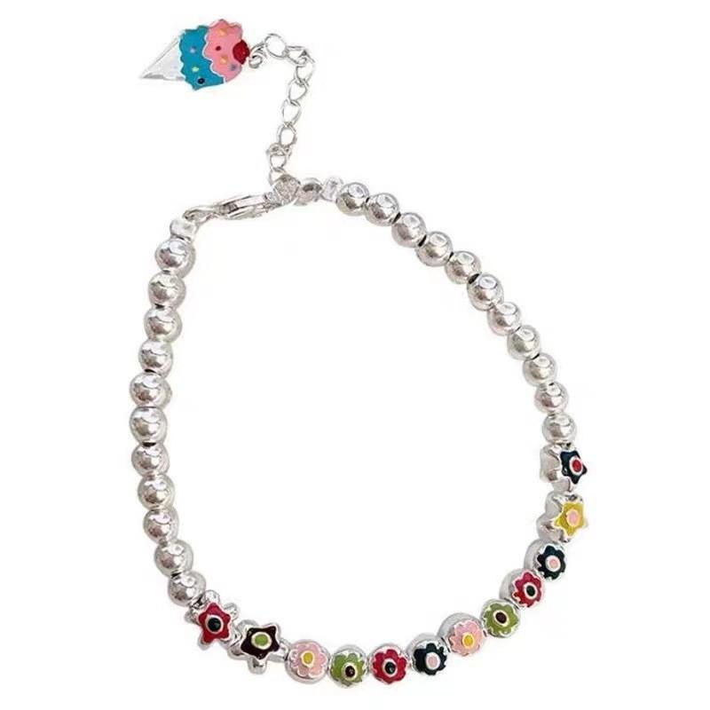 Elegant Geometric Flower Bracelet For Women Sweet Fresh Style 2024 Summer