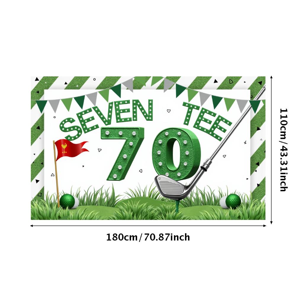 

Easy to Hang Golf Theme Party Banner Birthday Celebration Banner 70th Birthday Banner for Golf Event Outdoor Event Holiday