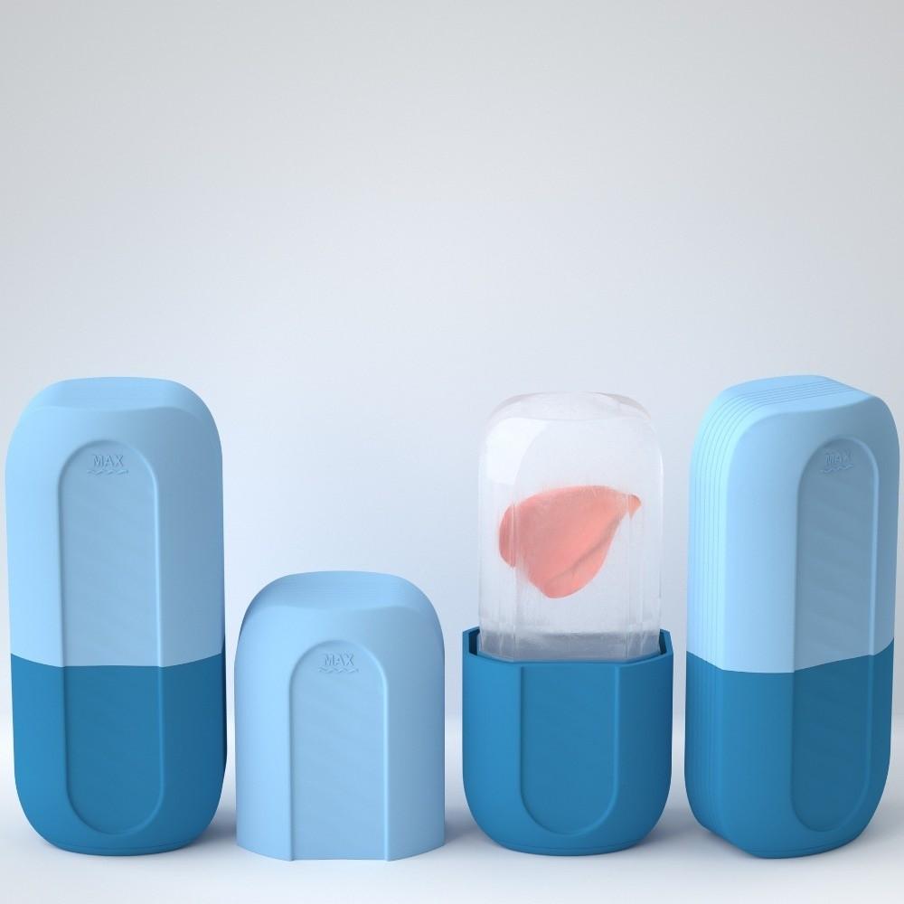 Reusable Silicone Mold Ice Face Roller Face Lifting Silicone Ice Roller  Neck Massage
