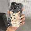 Art Formula Cat Graffiti Phone Case For Samsung Galaxy S26 S25 S24 S23 S22 S21 S20 Ultra Plus A15 A35 A54 A55 Shockproof Cover