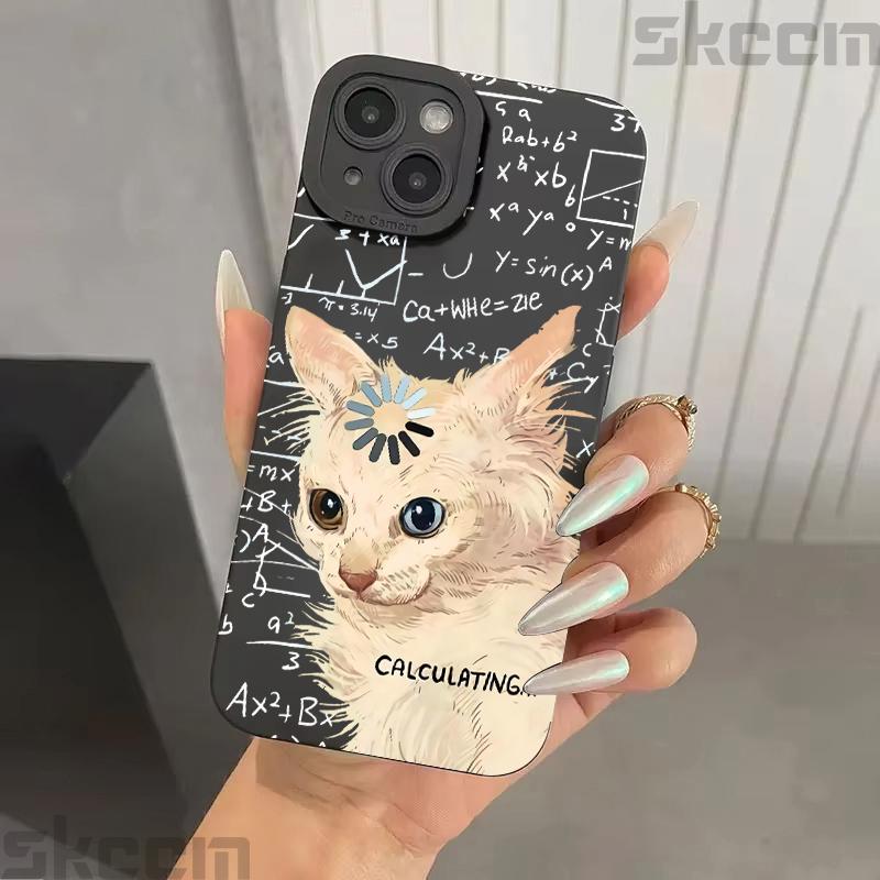 Art Formula Cat Graffiti Phone Case For Samsung Galaxy S26 S25 S24 S23 S22 S21 S20 Ultra Plus A15 A35 A54 A55 Shockproof Cover