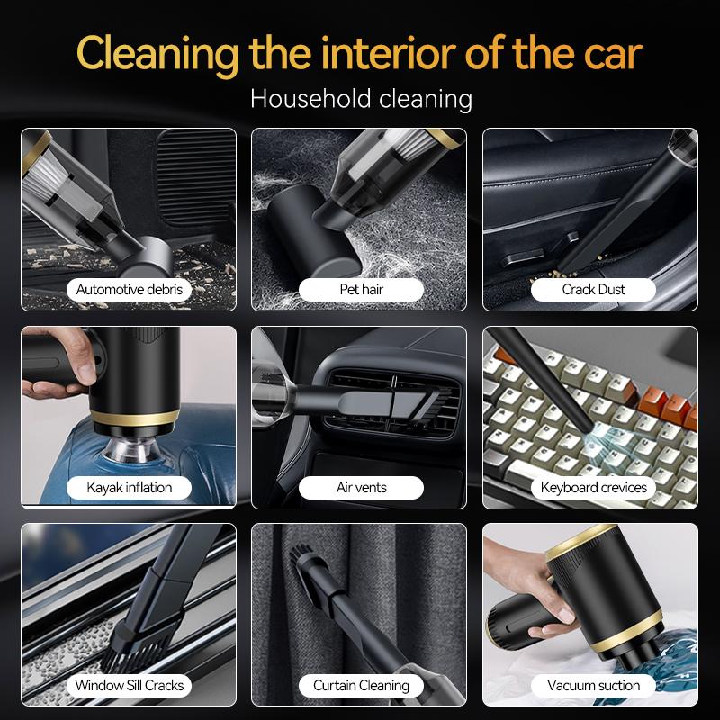 Car Vacuum Cleaner Wireless Multi-Functional Handheld Portable Car Vacuum Cleaner Rechargeable High Power Cleaner Duster