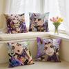Arataki Itto Genshin Impact Cushion Cover Square Short Plush Pillow Case Living Room Sofa Home Decor Funda X
