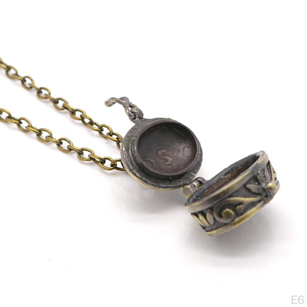 Asche Schmuck Medaillon Kette Urne Gedenk Anhänger Halskette Graviert Messing