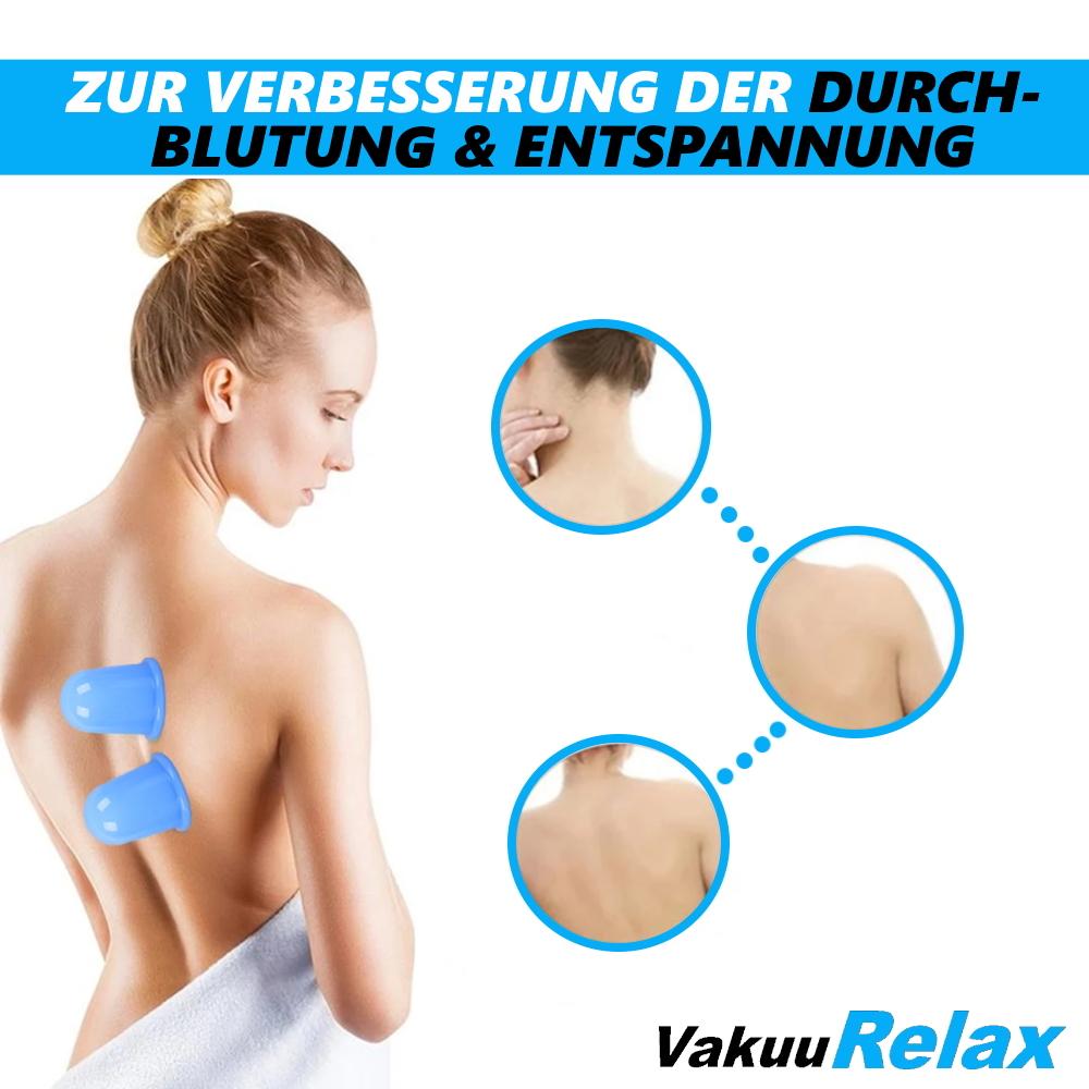 VakuuRelax Silikon Schröpfgläser Set Schröpfen Saugglocken Vakuum Massage [2er]