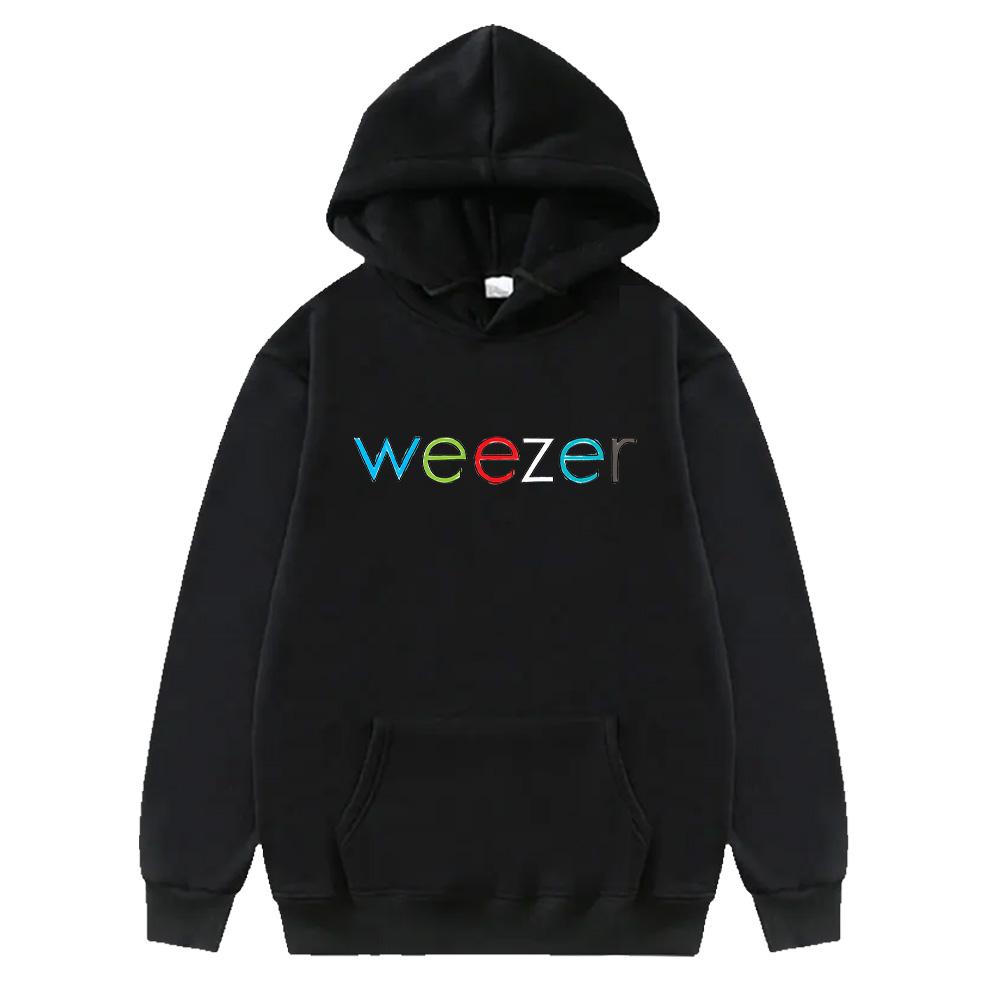 

Weezer Coloring Book Hoodie Weezer Band Merch Sweatshirts Vintage Men Women Hip Hop Pullovers Long Sleeve Casual Pullovers Hoody XS чёрный