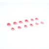 Artificial Nails Wearable Patch Frosted Love White Peach Blush Smudged Fake Nails