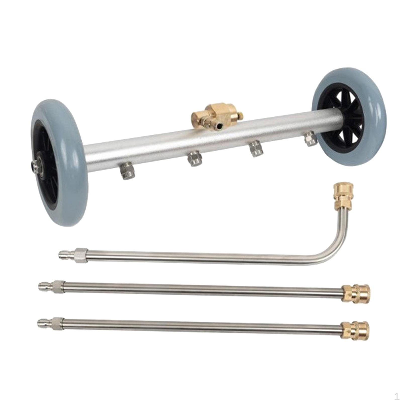 

Pressure Washer Undercarriage Cleaner with Extension Rod Sturdy Car for RV