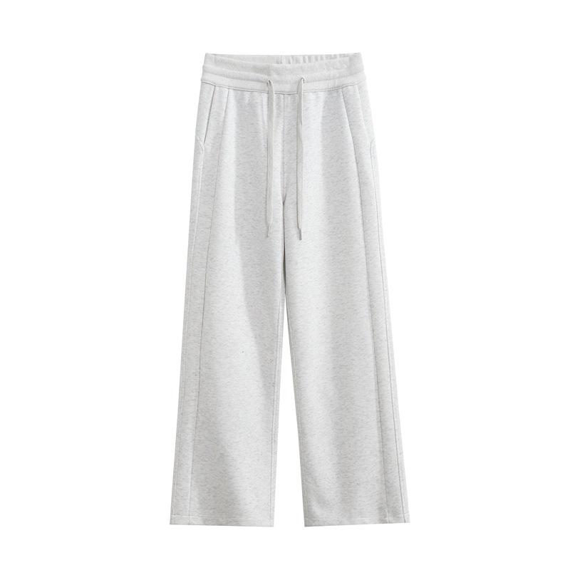 New Women's Fleece-Lined Straight-Leg Sweatpants: Versatile, Slimming, Loose, Casual, Warm Winter Wear.
