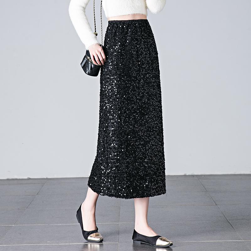 Brand High Waist Slimming Midi Skirt - Spring/Autumn Women's Back Slit Bodycon Style