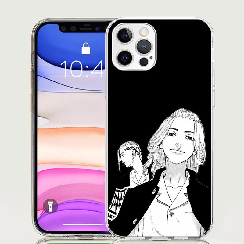 Tokyo Aevengers Black Anime Phone Case For iPhone 17 Air 16 15 Plus 11 14 Pro Max 13 Mini 12 7 8 + SE Pattern Art Customized Cov