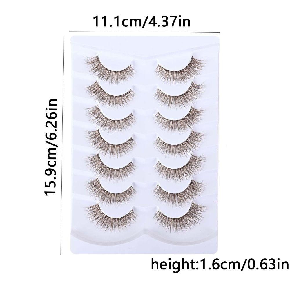 Clear Stem Simulation Eye Eyelashes 3D Curled False Eyelashes  Daily Party and Holiday Stage