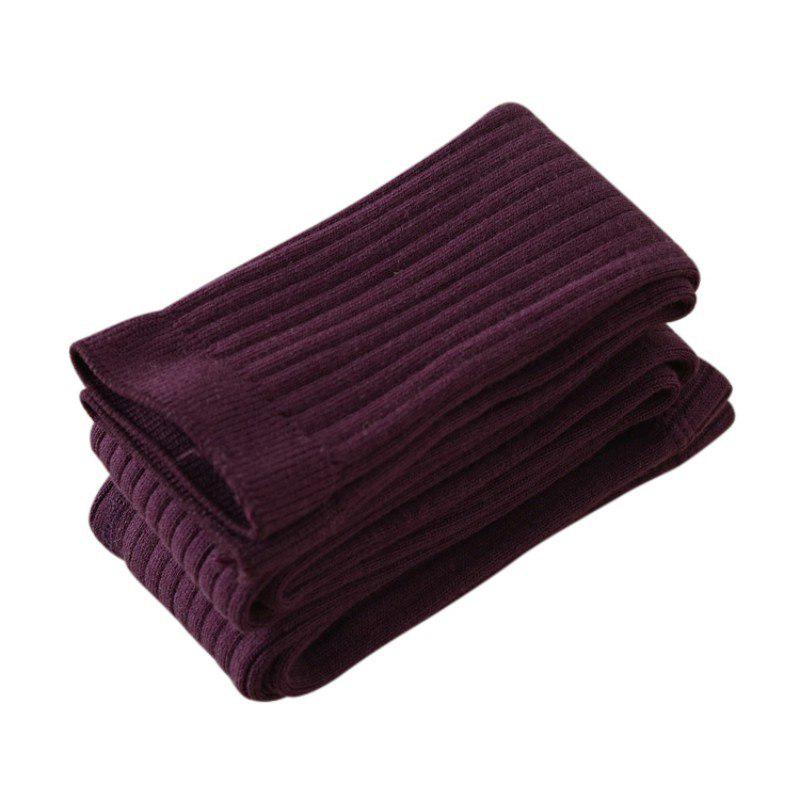 

Хлопковые однотонные леггинсы для маленьких девочек, повседневные теплые эластичные леггинсы, брюки для детей 1-3 лет 24M фиолетовый