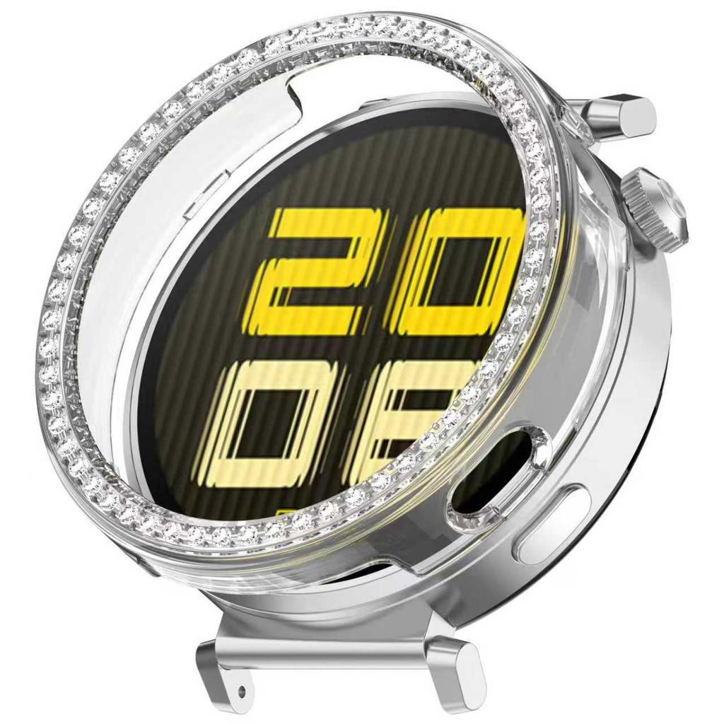 Hollow Case For Huawei Watch GT6 41MM/GT5 41MM Protective Hard and Durable PC Cover With Plastic Diamond Decoration Watch Shell