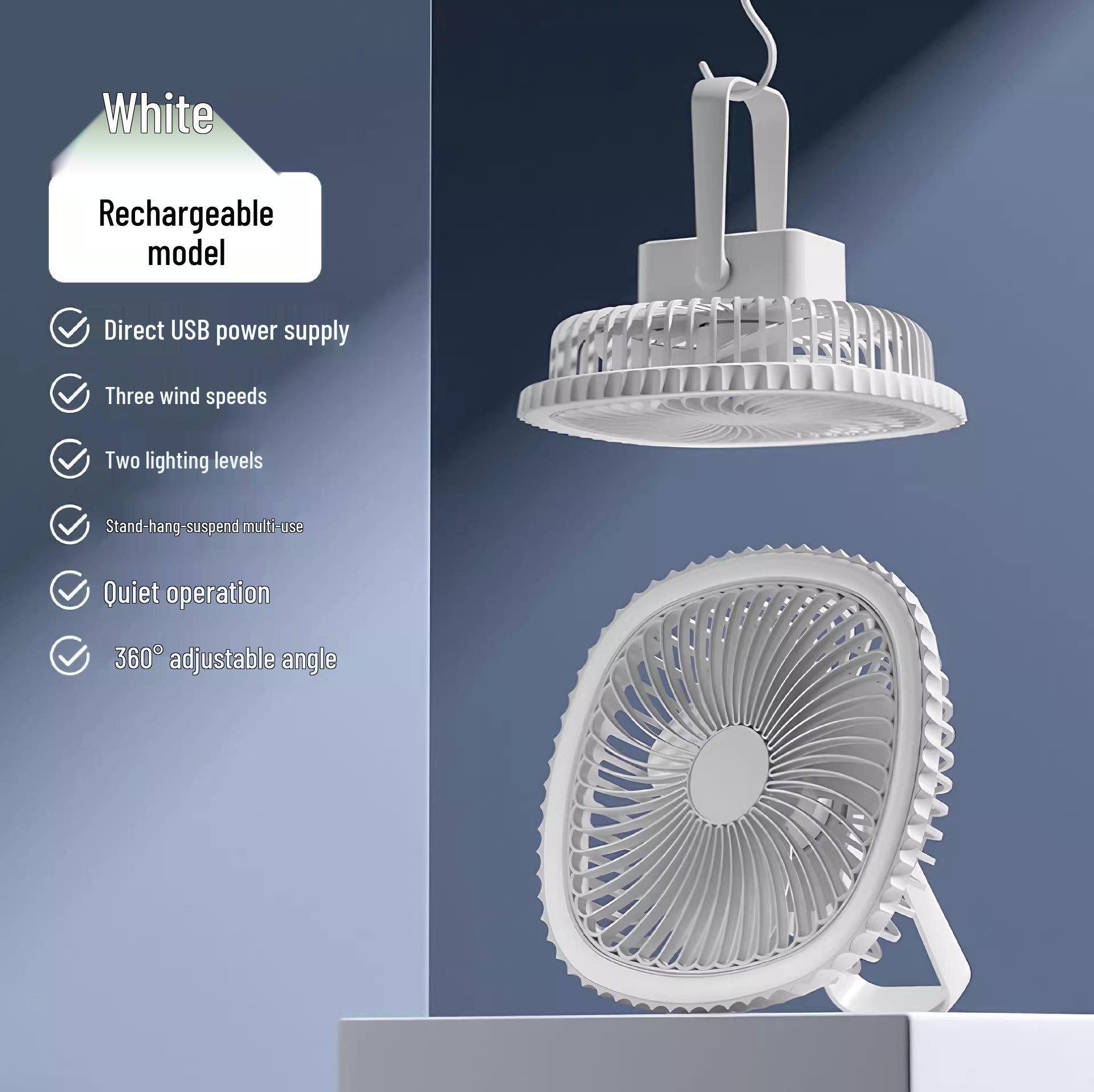 

8 USB Silent Atmosphere Light Clip Fan for Home & Office